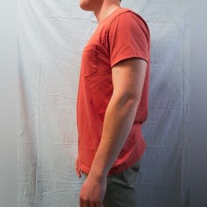 Pink/Orange short sleeve t-shirt. 100% cotton